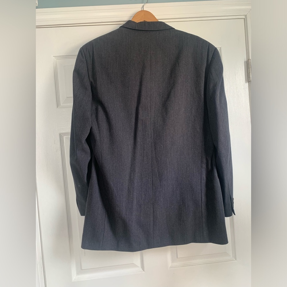 Ermenegildo Zegna Men’s Gray Wool Suit 48R(EU58) - Made In Switzerland- Flaws - Picture 6 of 15
